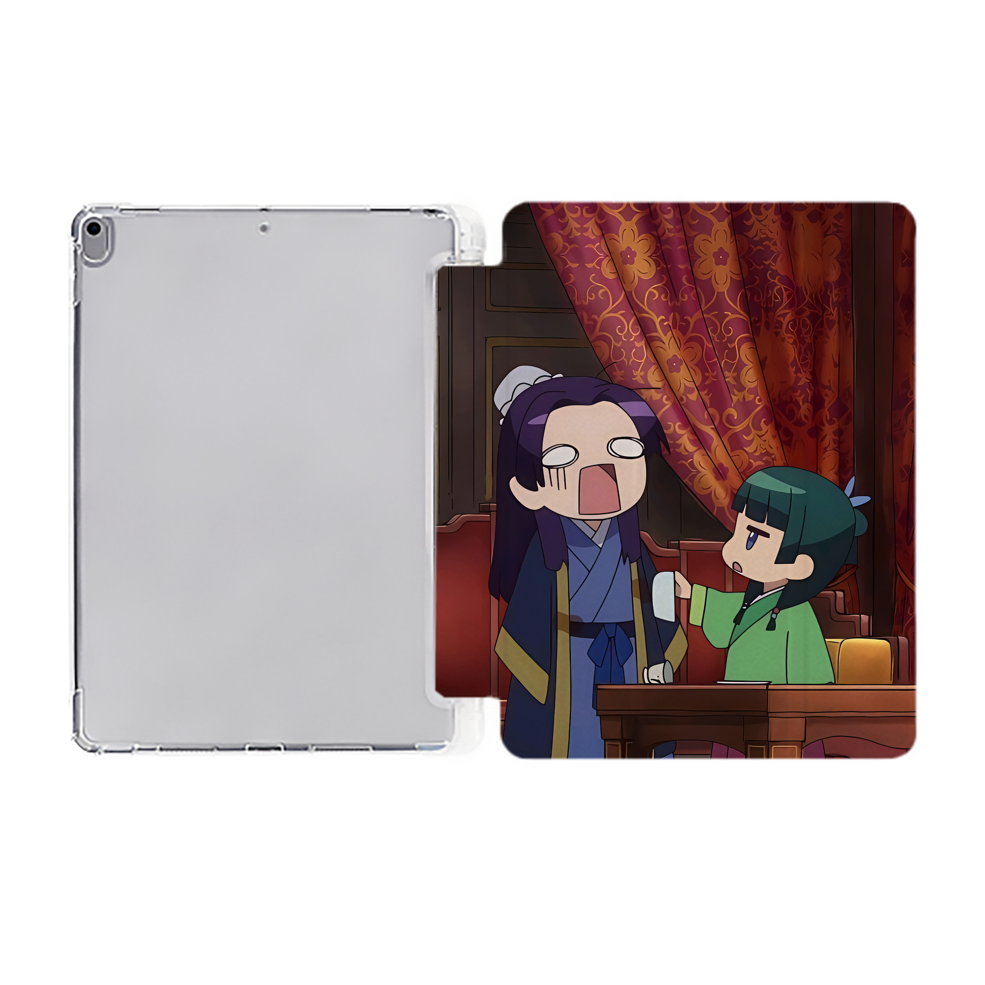 （画像用） 薬屋のひとりごと The Apothecary Diaries IPad ケース ペン収納付き 三つ折りスタンド PUレザー×シリコン 対応機種9.5/10.5/10.9インチ